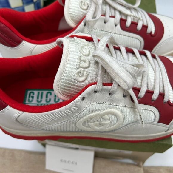 Men’s Gucci Mac 80 low top leather sneakers size 10 made in Italy - Picture 10 of 11
